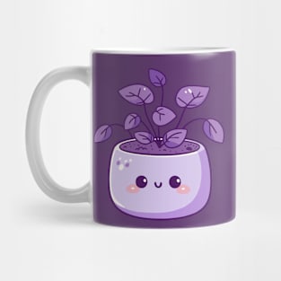 Cute Houseplant in a Pot | Kawaii Decorative Leaf Plant Character | Kawaii Plant Lovers Mug